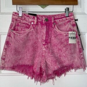 BLANK NYC THE REEVE HIGH RISE RIB CAGE SHORTS